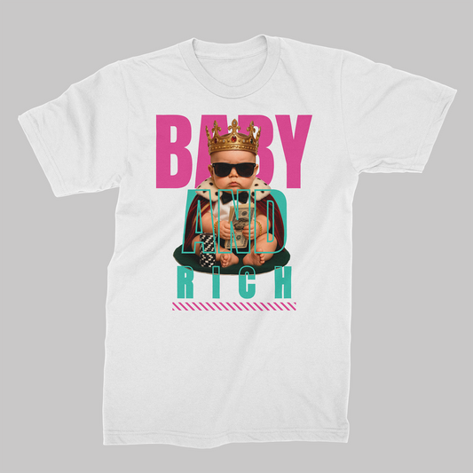 STDW BABY AND RICH Oversize T‑Shirt White