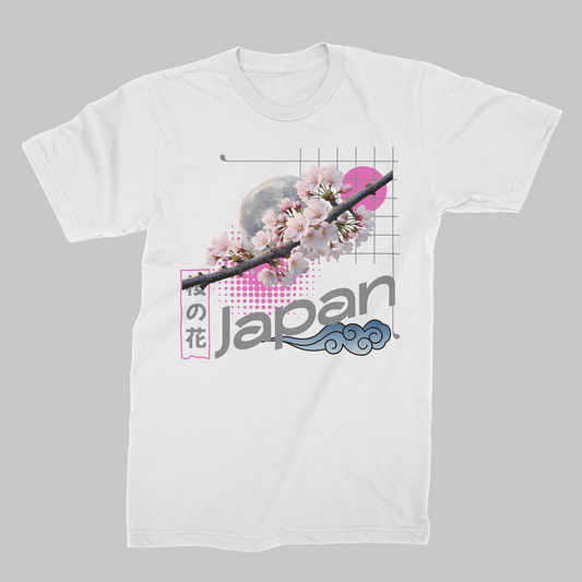 STDW JAPAN – Sakura Oversize T‑Shirt White