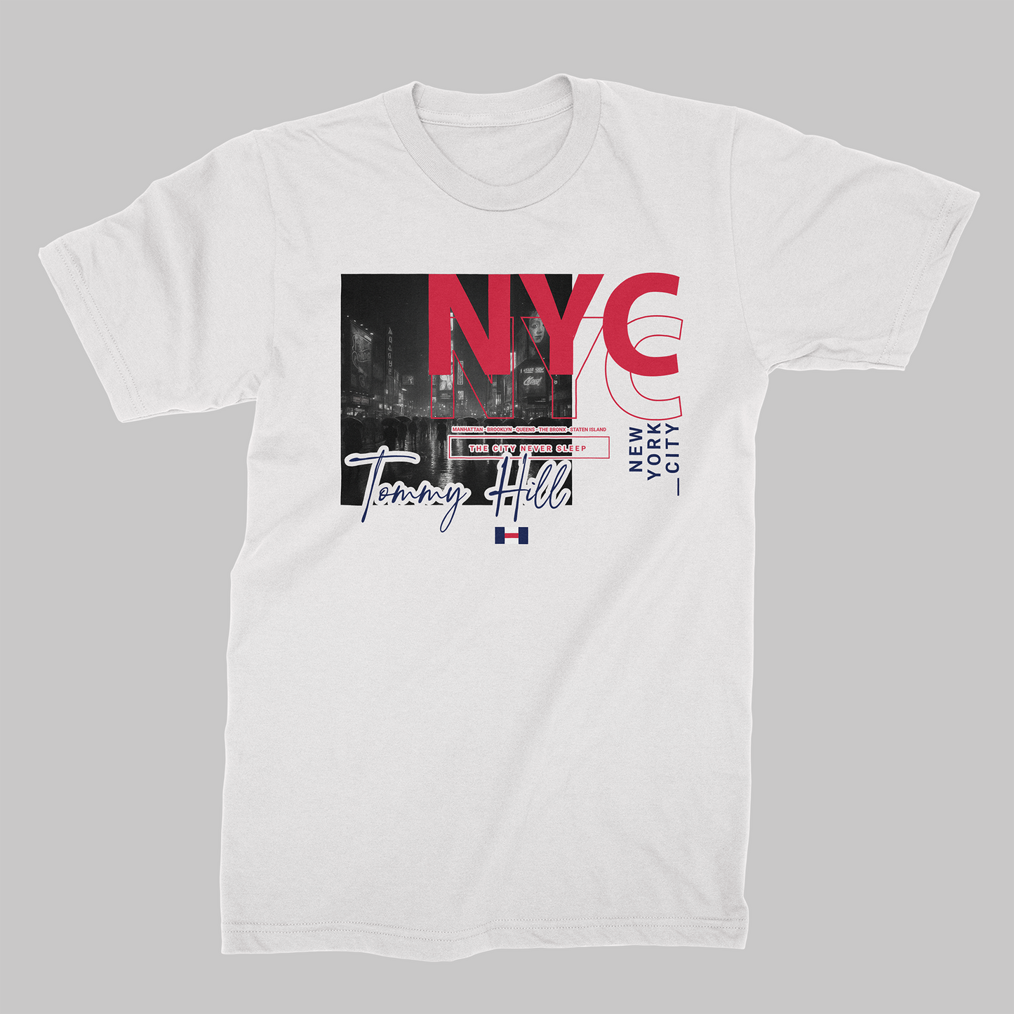Playera Tommy Hill TH 24 NYC Blanca