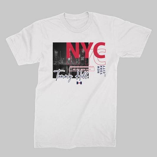 Playera Tommy Hill TH 24 NYC Blanca