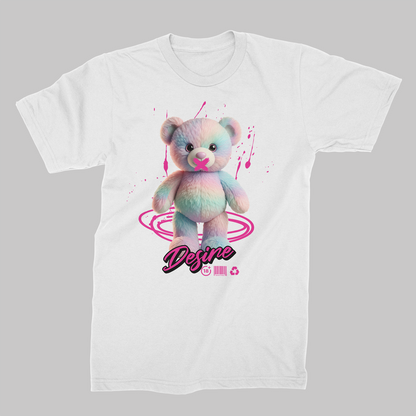 STDW DESIRE – Bear Pastel Oversize T‑Shirt White