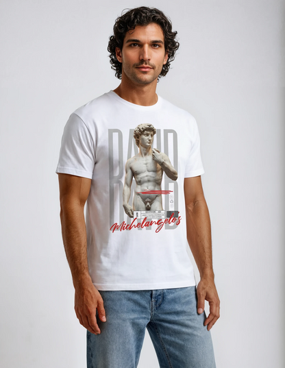 STDW DAVID – Michelangelo Oversize T‑Shirt White