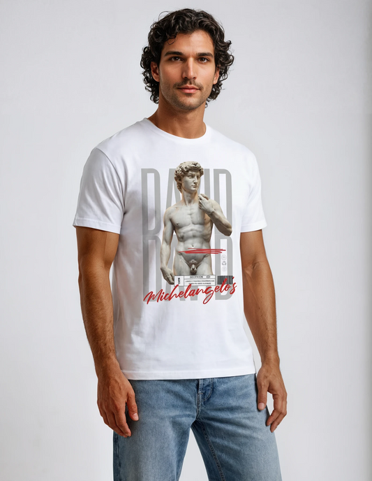 STDW DAVID – Michelangelo Oversize T‑Shirt White