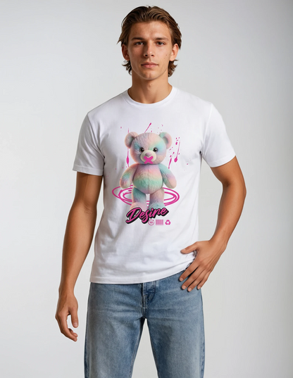 STDW DESIRE – Bear Pastel Oversize T‑Shirt White