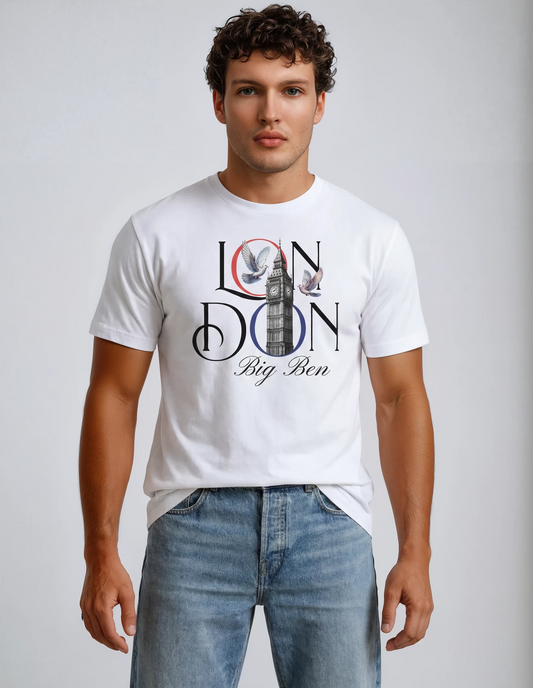 STDW LONDON – Big Ben Oversize T‑Shirt White