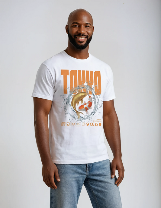 STDW TOKYO – Koi Oversize T‑Shirt White