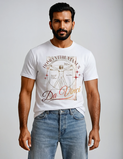 STDW VITRUVIANUS – Da Vinci Oversize T‑Shirt White