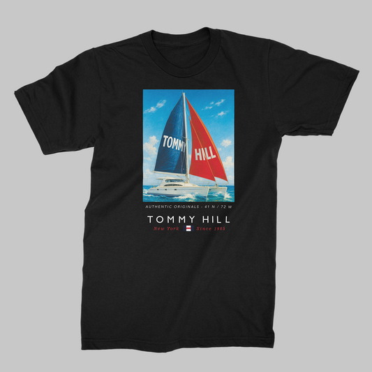 Playera Tommy Hill TH 09 Velero Negra