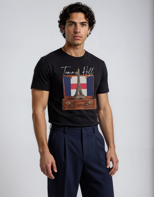 Playera Tommy Hill TH 17 Paris Negra