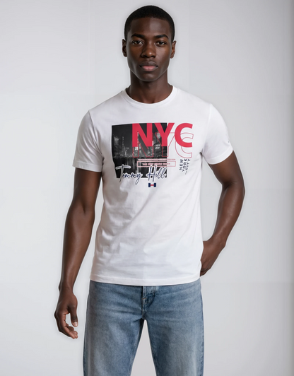 Playera Tommy Hill TH 24 NYC Blanca