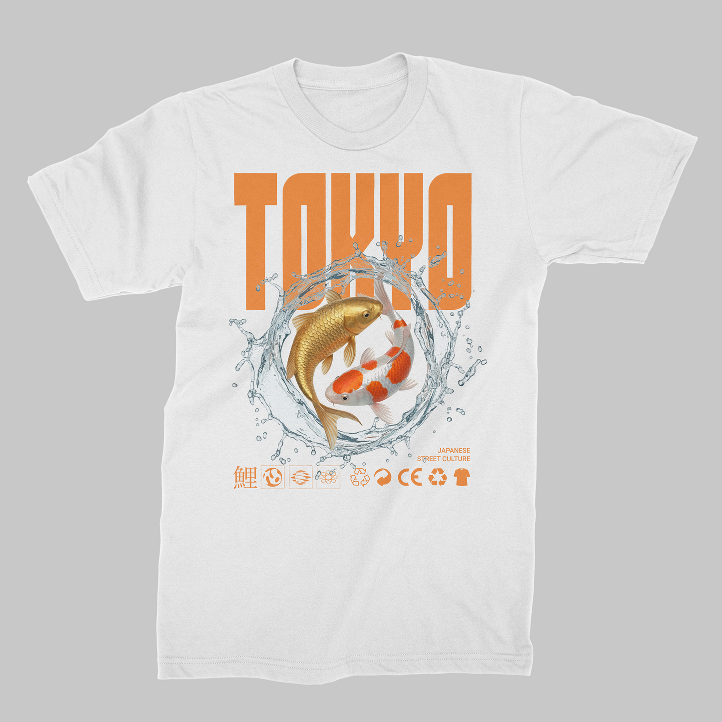 STDW TOKYO – Koi Oversize T‑Shirt White