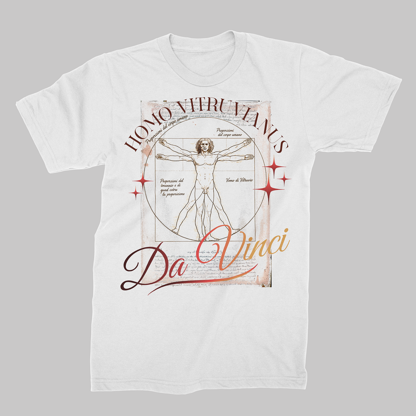 STDW VITRUVIANUS – Da Vinci Oversize T‑Shirt White